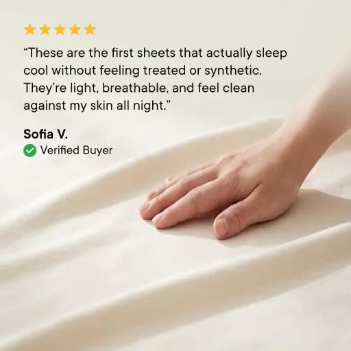 The Ultimate Snooze Breezeline™ Organic Cooling Sheet Set - Image 5